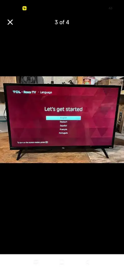 32" TCL Roku Smart tv full hd. remote and legs included!, View more