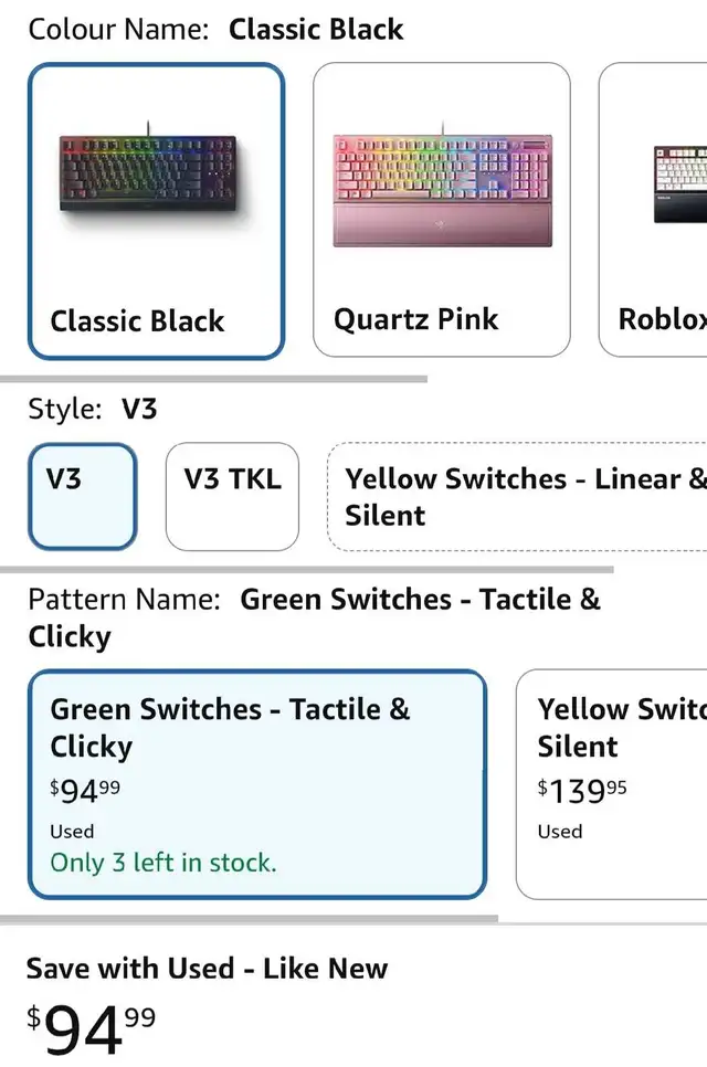 Razer Blackwidow V3 Mechanical Gaming Keyboard in Mice, Keyboards & Webcams in Mississauga / Peel Region - Image 7