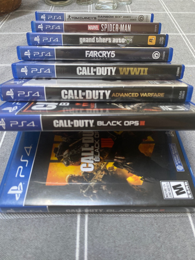8 PS4 Games - BUNDLE for 120$ (not selling individually) in Sony Playstation 4 in Hamilton