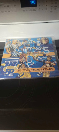 Signed blue bombers 50th anniversary blue & golden years recor