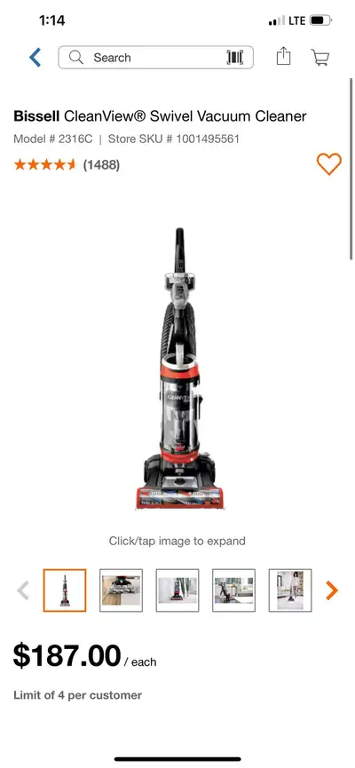 Bissell CleanView® Swivel Vacuum Cleaner, View more
