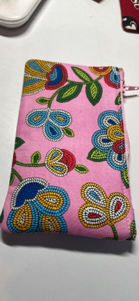 PINK FIRST NATIONS COIN PURSE, GIFT CARD, EAR BUDS 