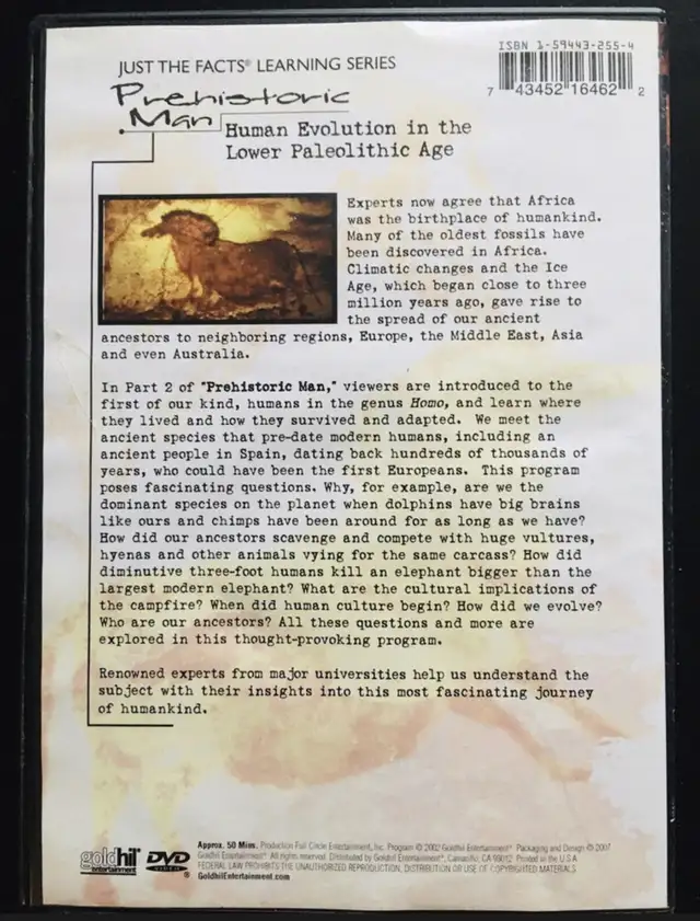 JUST THE FACTS -2, 3 HUMAN EVOLUTION PALEOLITHIC  in CDs, DVDs & Blu-ray in Brantford - Image 4