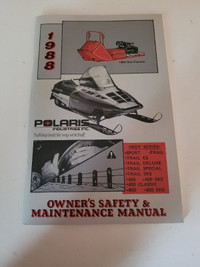 1988 Polaris Owners and Maintenance Manual