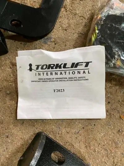 Brand new, never installed Torklift F2023 True Frame-Mounted Camper Tie-Downs. Purchased by mistake...