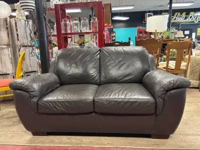 Faux Leather Loveseat, View more
