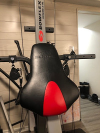 Bowflex Xtreme 2 SE home gym with ab crunch shoulder harness and