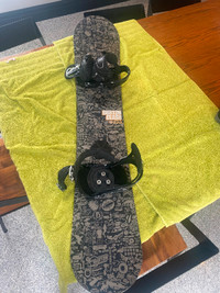 Burton Snowboard and Aura Pro Boots(11)(Men’s)