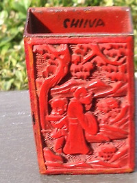 19th/20th Early Century Chinese Lacquer Brass/Copper Matchbox