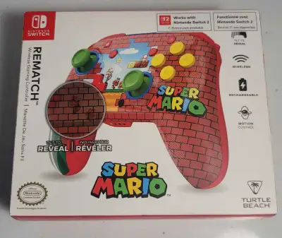Switch Rematch Wireless Controller Mario Bricks , View more
