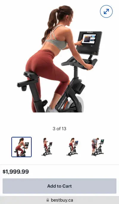 NordicTrack Commercial S10i Cycle Exercise Bike, like new, View more