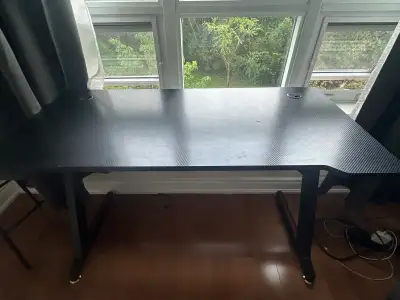 Gaming Computer Desk – Carbon Fiber Style Surface , View more