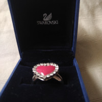 Swarovski Heart shaped ring NEW bague coeur