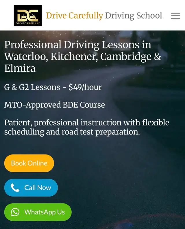 Driving Lessons and Road Test G, G2586461194182338562