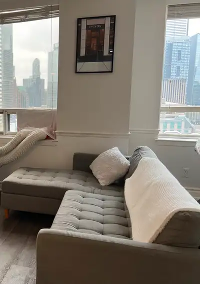 Grey sectional for living room, View more