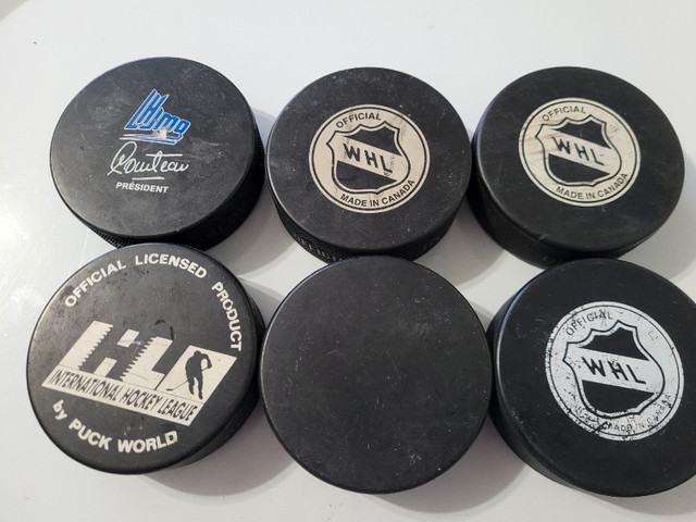 Vintage WHL IHL pucks  in Arts & Collectibles in Prince Albert - Image 2