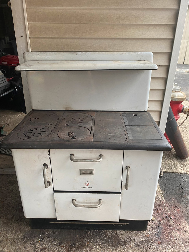 antique clare jewel cast iron wood burning stove and oven Stoves