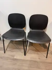 2 Black wood chair