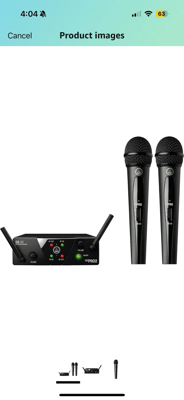 AKG Pro Audio Wireless Microphone System in Pro Audio & Recording Equipment in Mississauga / Peel Region - Image 3