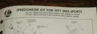 Rupp Speedometer Kit for 1971 Sno Sport Snowmobile