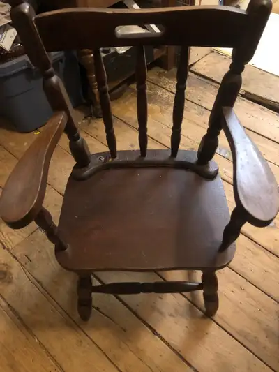 child's solid wood chair antique, View more