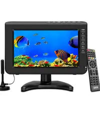 Jexiop 10.1inch Portable TV,IPS 720P Screen TV with Antenna and 