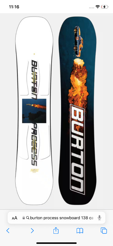 Burton “Process” Snowboard 138 for Sale in Snowboard in City of Halifax