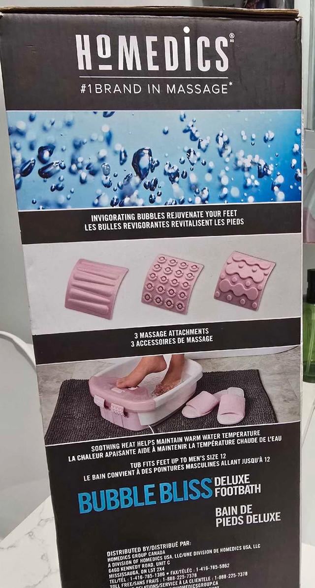 REDUCED Home medics foot spa BRAND NEW IN BOX in Health & Special Needs in City of Toronto - Image 2