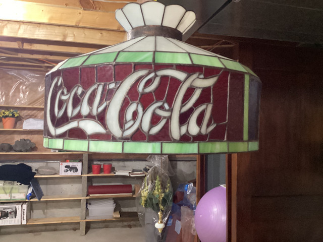 Coca Cola Tiffany Pendant lamp in Arts & Collectibles in Barrie