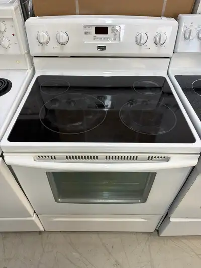 30” Maytag stove glass top white , View more