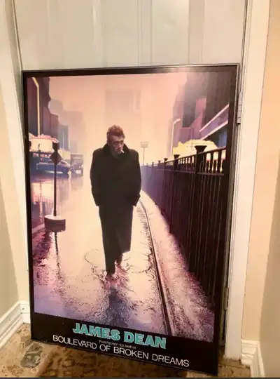 Giant framed James Dean art/poster (downtown Ottawa), View more