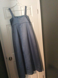 Bridesmaid dress - size 14 metallic blue/grey