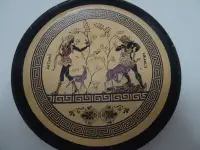 Vintage Greek plate Featuring Goddess Artemis  and Iraklis