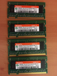 OEM Hynix PC2-5300S-555-12 256MB 1RX16 Memory HYMP532S64AP6-Y5 