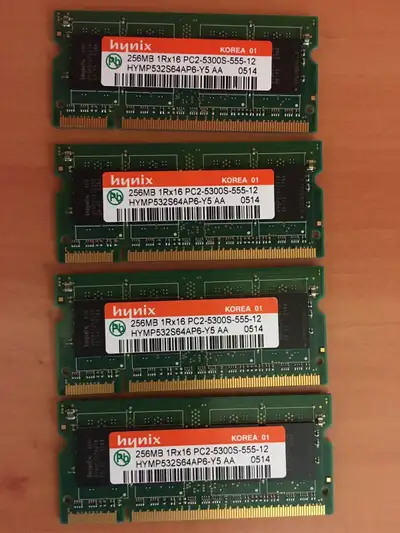 OEM Hynix PC2-5300S-555-12 256MB 1RX16 Memory HYMP532S64AP6-Y5 , View more
