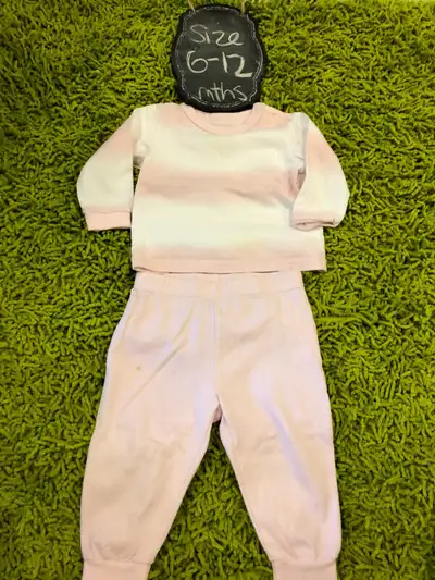 JOE pink and white cotton long sleeve cotton outfit 6-12 months, View more