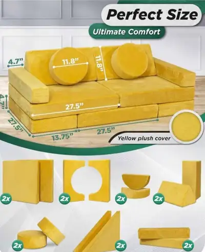 Kids modular couch, View more