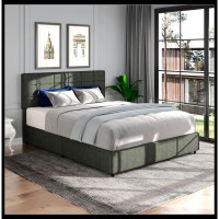 Bed & Mattress with side table