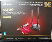 TP-Link AX3000 Wi-Fi 6 and Bluetooth 5.0 PCIe PC Adapter