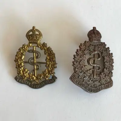Canadian Medical Corps Collar Badges $10, View more