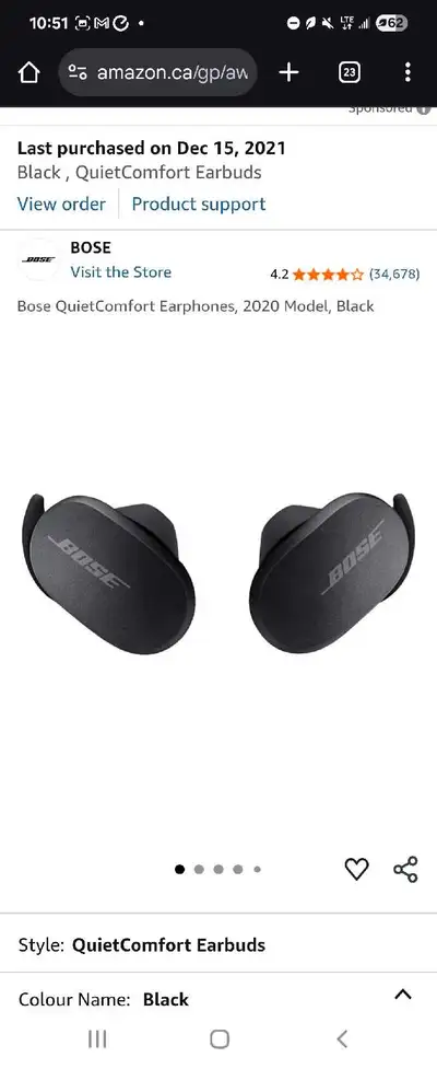 Bose QuietComfort Earbuds 2020 - Black, View more