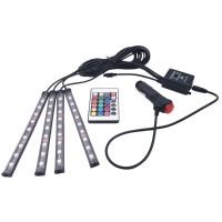 36 LED TRUCK/CAR INTERIOR STRIPS RGB REMOTE+CHARGER