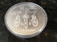 1976 Montreal Olympic Ten Dollar Silver Coin - 1974 Cycling