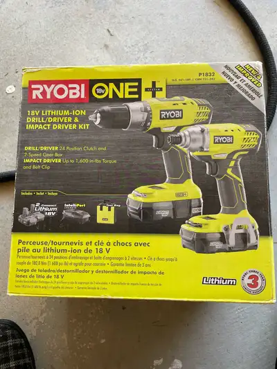 Ryobi 18V ONE+ Drill and Impact Driver Kit, View more