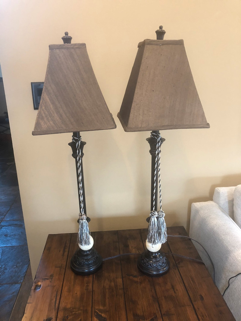 Bombay Company table lamps, set of 2, used for sale  