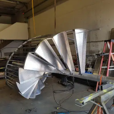SPIRAL STAIRS, STAIR, GATE, FENCE, ALUMINUM, STEEL, PYLON SIGN,SIGN BOX, CUSTOM ALUMINUM FABRICATION...