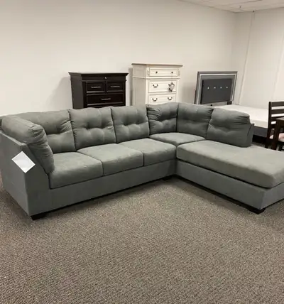 Mobilia Sectional L Shape Comfortable Grey Free Delivery, View more