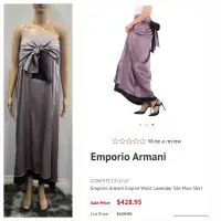 Emporio Armani Maxi Skirt-Tube Dress,Size S/M