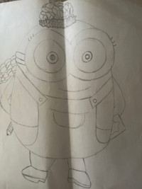 Girl Minion homemade coloring sheet