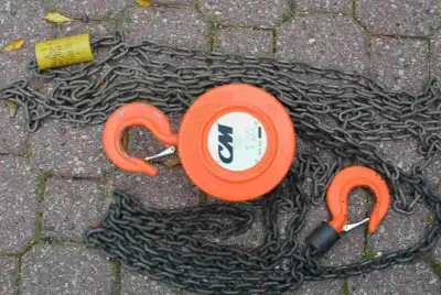 Like New CM 1 Ton Chain Hoist, & 2 Ton Trolley, View more